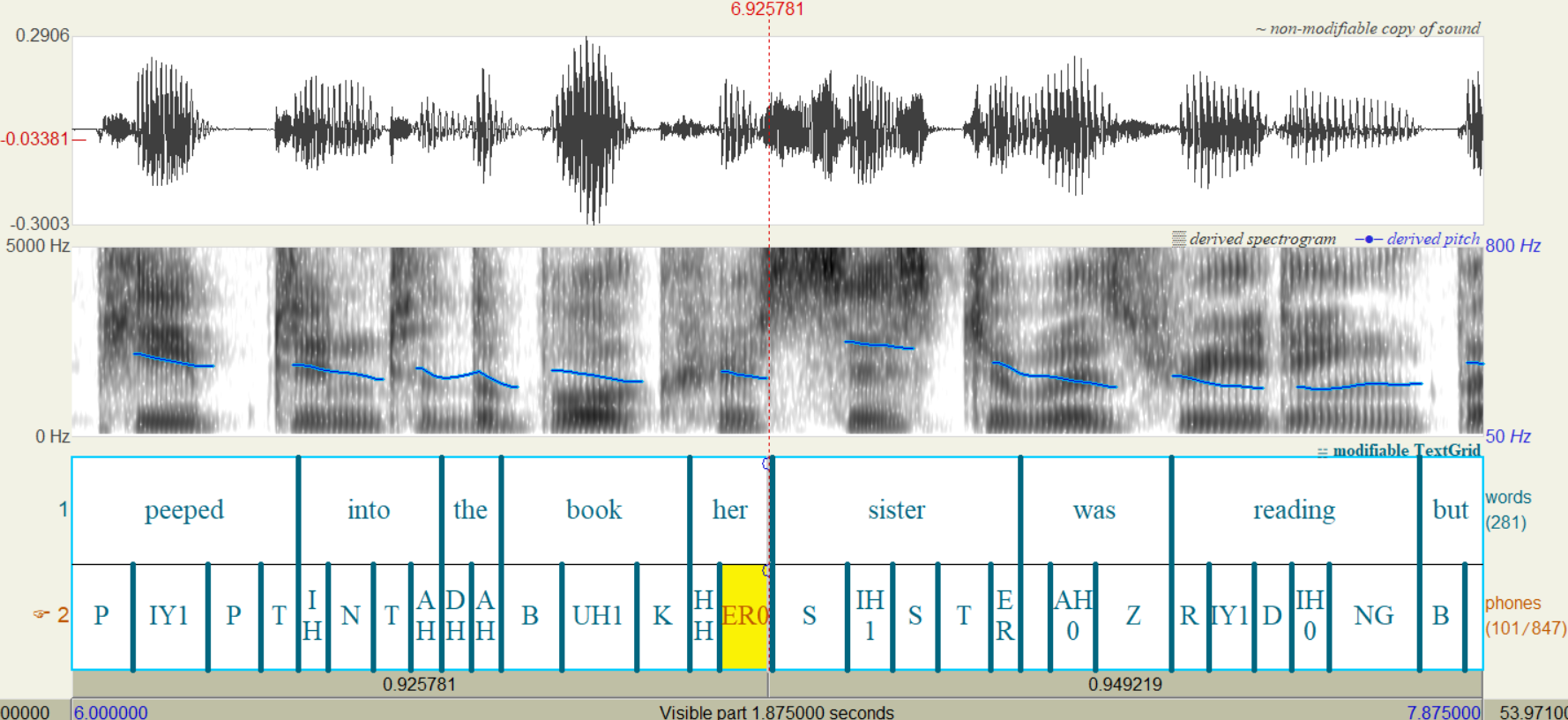 TextGrid in Praat